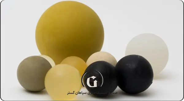 انواع گوی لاستیکی از نظر متریال‌های مورد استفاده